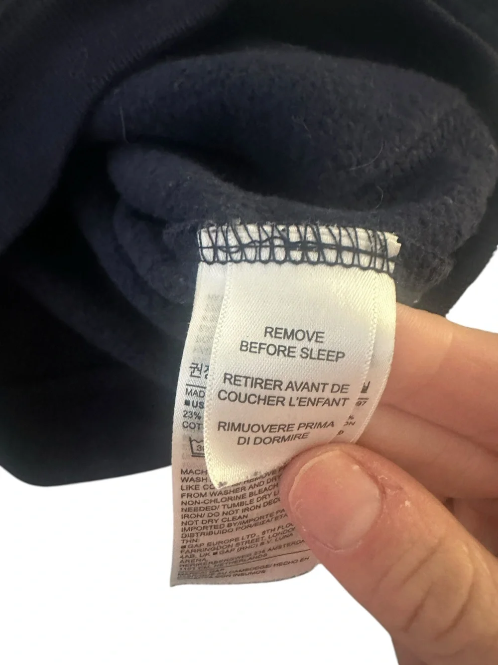 GAP 12-18m Navy Logo Hoodie